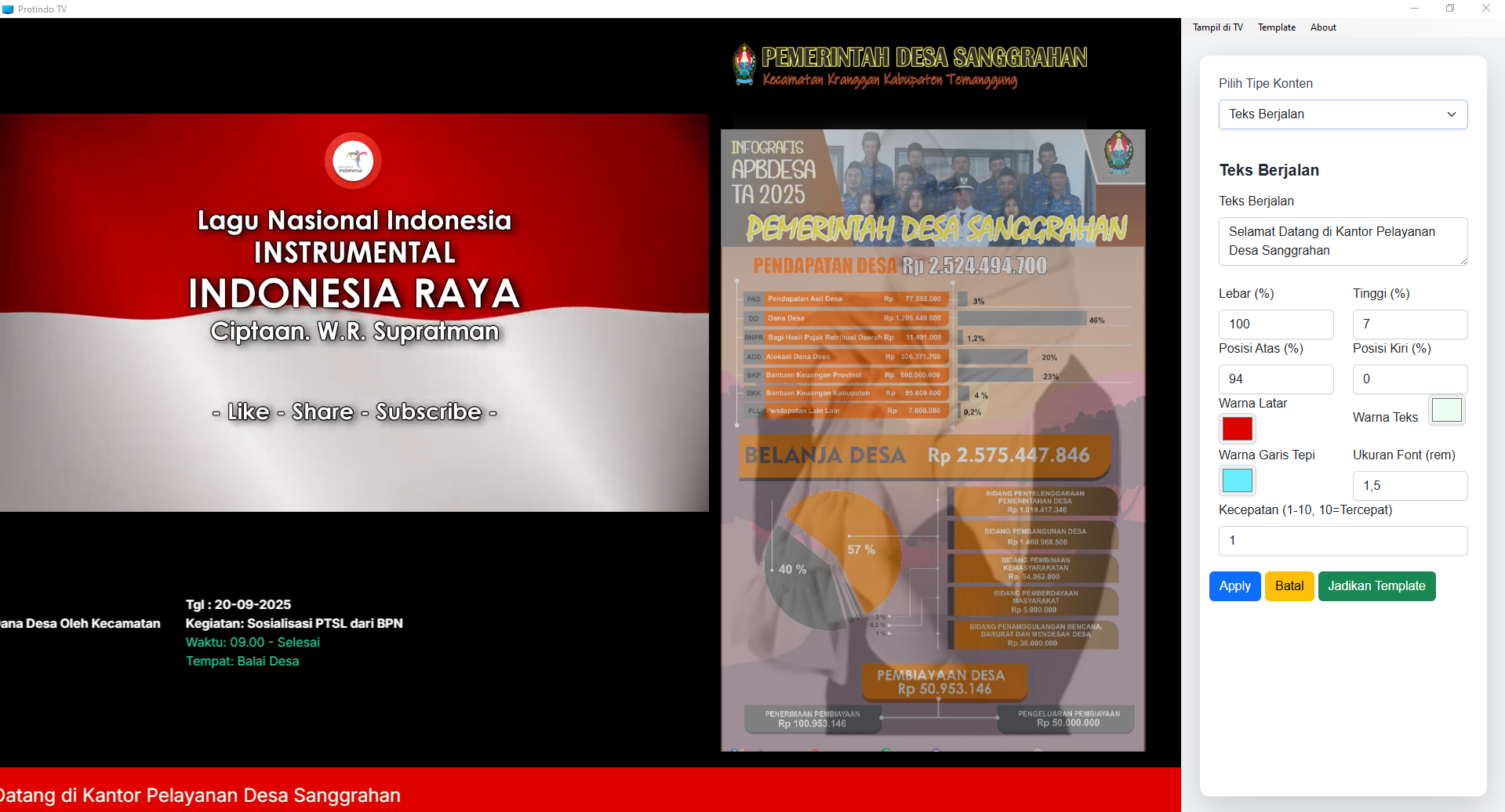 TV-PAS (TV-Public Announcement System)